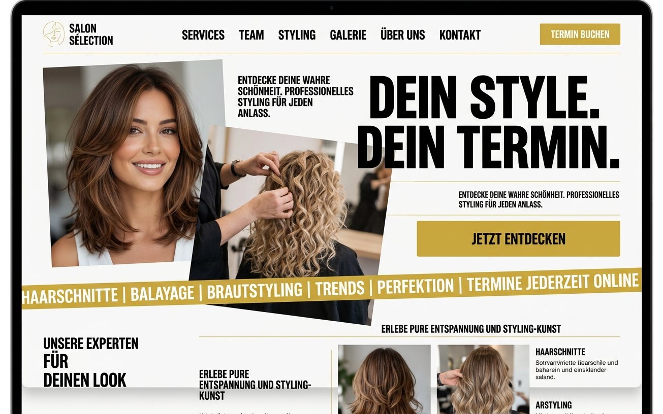 Moderne animierte Startseite