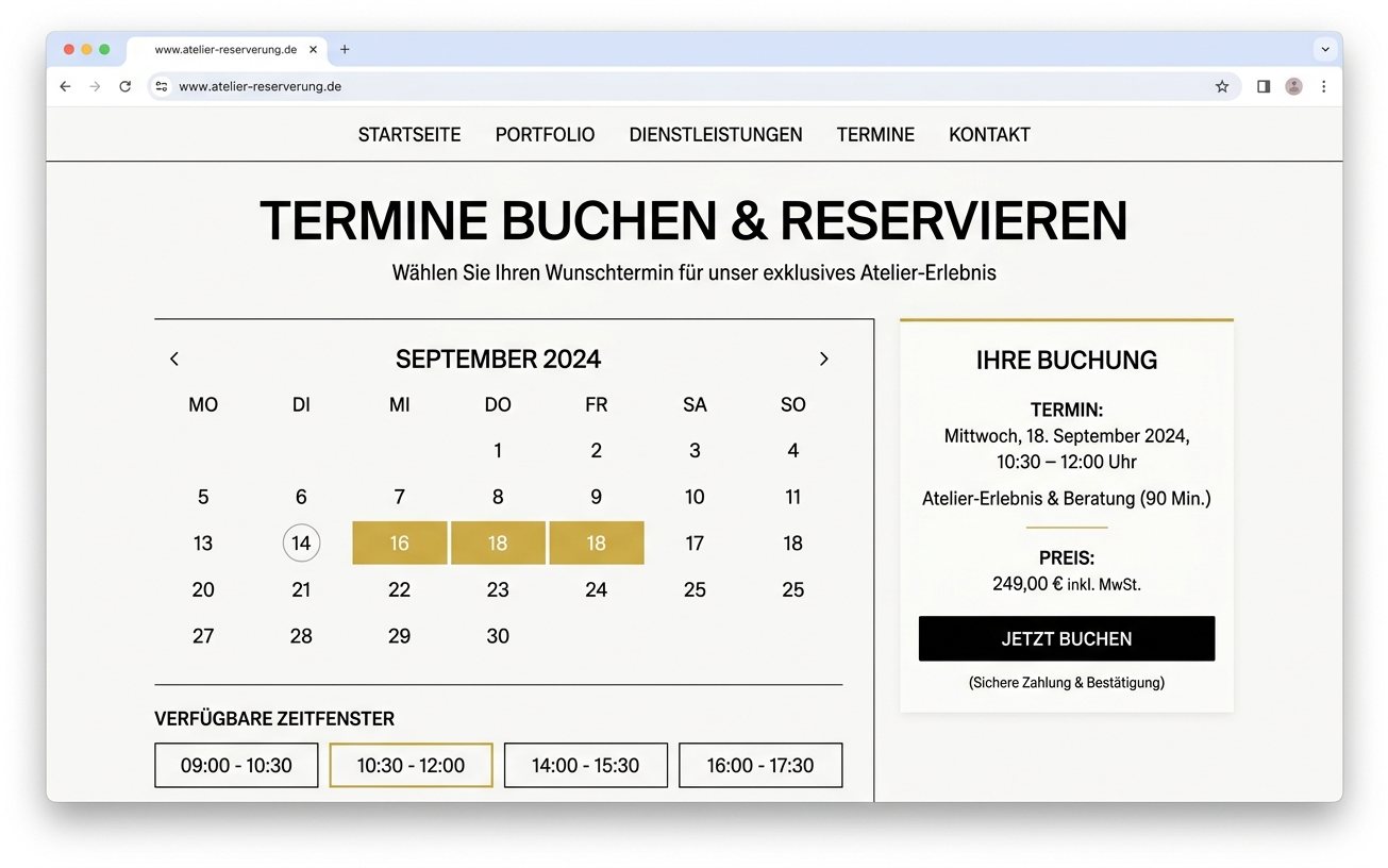 Buchungskalender mit Verfügbarkeiten